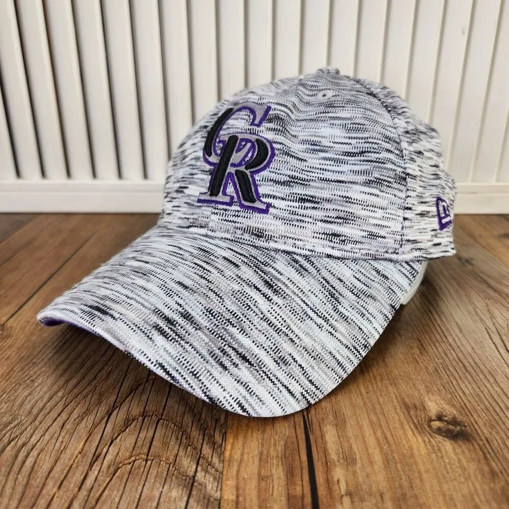 Colorado Rockies New Era 9twenty Space Dye Hat Cap Gray Purple MLB Baseball